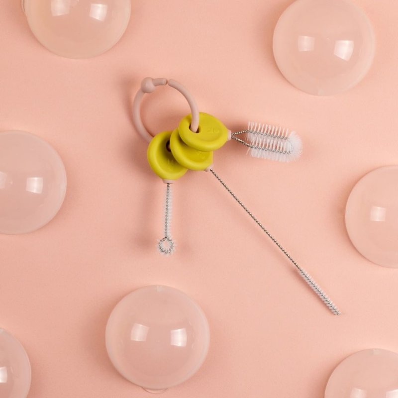 meroware TEDDY 水杯清洁刷套装 - 奶瓶/奶嘴 - 塑料 粉红色