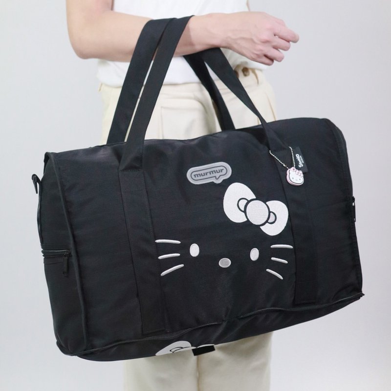 murmur 完美折叠旅袋│hello kitty (低调黑) | 附吊饰 - 行李箱/行李箱保护套 - 聚酯纤维 黑色