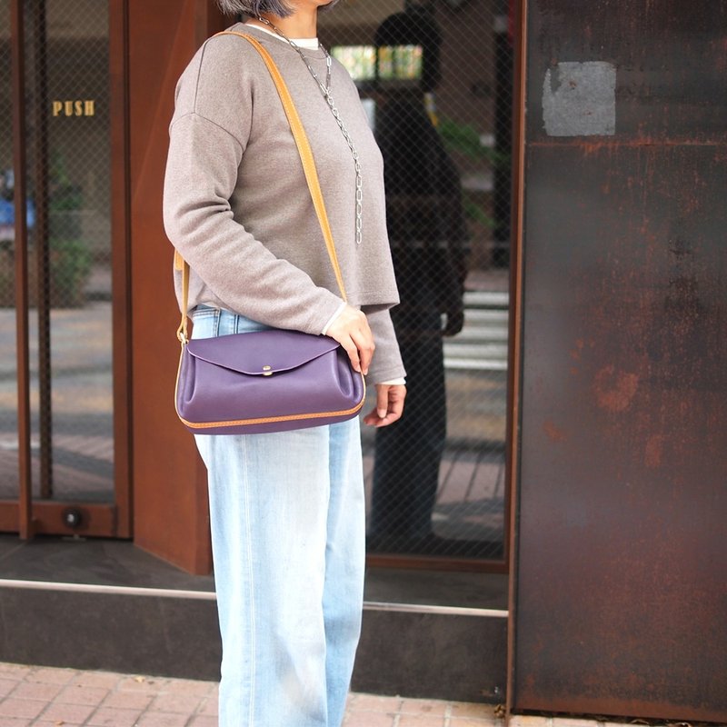 原创皮革 知性日本折边侧背包 Made in Japan by CHAM - 手拿包 - 真皮 