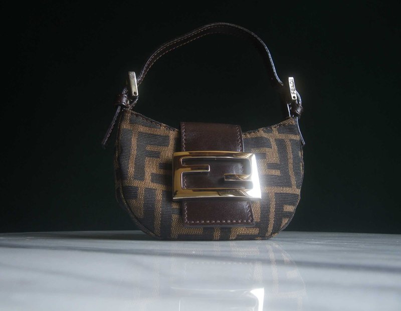 【老时光 OLD-TIME】早期二手老包意大利制FENDI手提包Zucca Mini - 手提包/手提袋 - 其他材质 多色