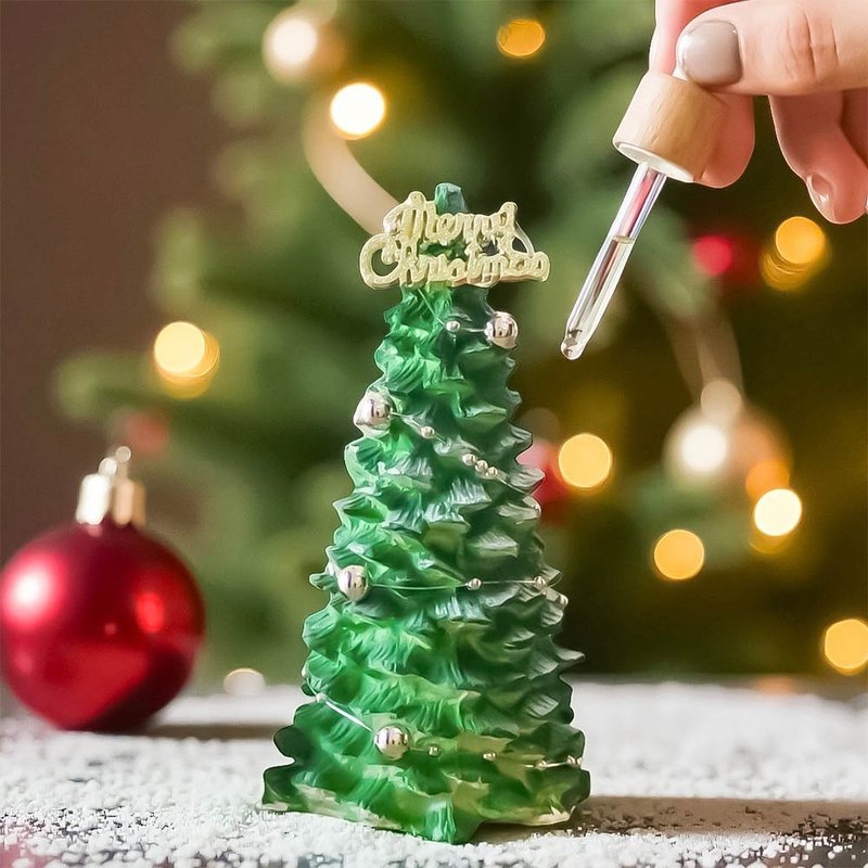 Happy Christmas 北欧森林经典圣诞树扩香(赠送5ml香氛油) - 香薰/精油/线香 - 植物．花 卡其色