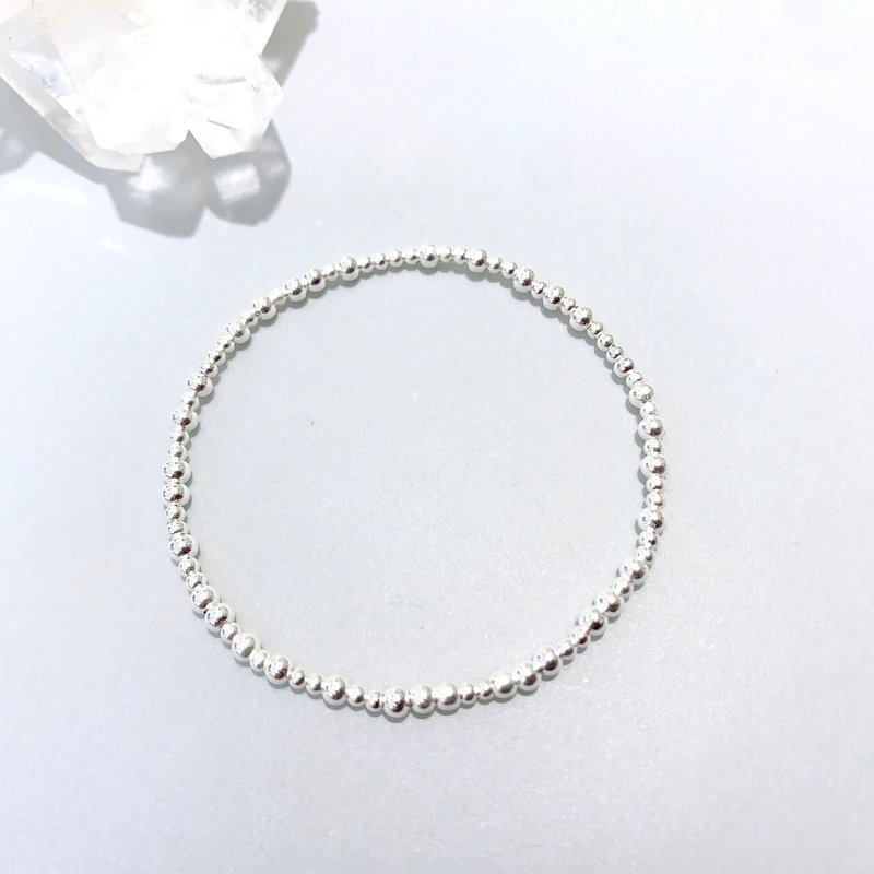 Ops silver bracelet -手工/限定/好配搭/极简/纯银/手链 - 手链/手环 - 银 银色