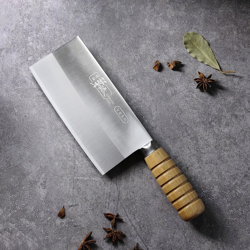 叶添-木柄系列 传统菜刀-中式片刀 四号 - 菜刀/刀架 - 其他金属 