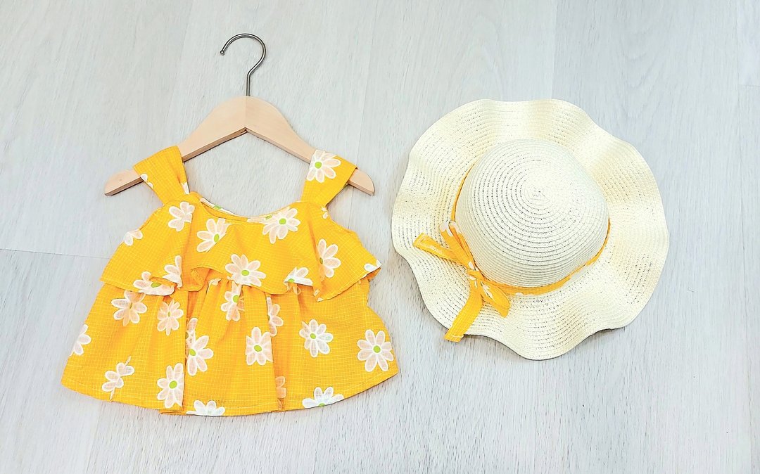 日本和服系 童装 女童上衣 生日 送礼 - 童装上衣 - 棉 黄色
