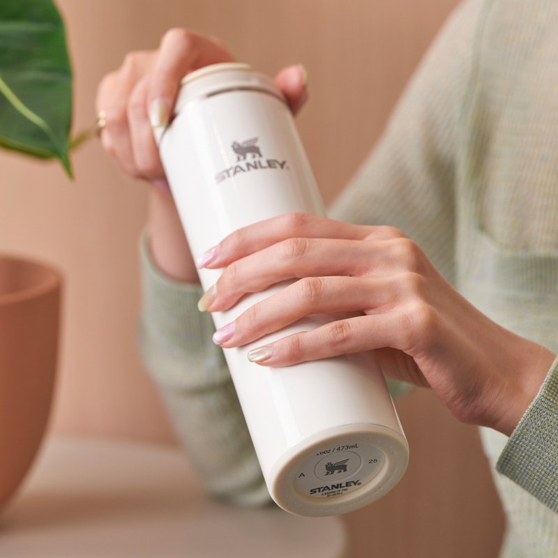 STANLEY 轻重力系列 Aerolight 翻盖轻盈杯 0.47L / 光泽奶油白 - 保温瓶/保温杯 - 不锈钢 多色