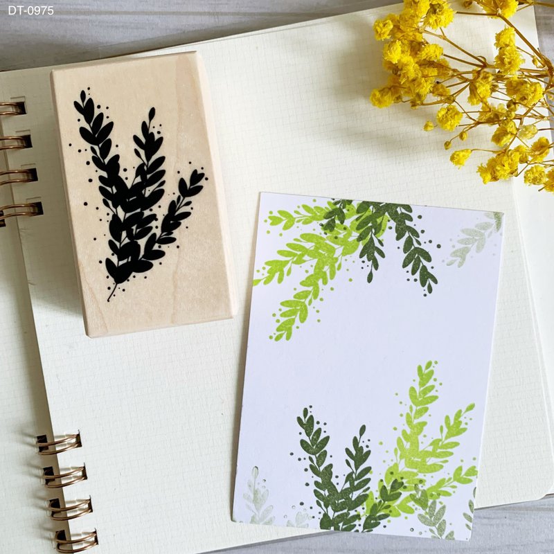 枫木印章-三枝草剪影 DT-0975 - 印章/印台 - 木头 