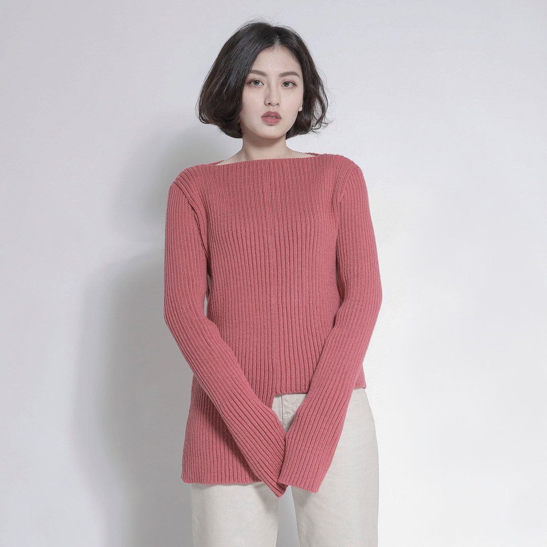 Splendid 绚烂超长袖上衣_7AF005_丹红 - 女装针织衫/毛衣 - 棉．麻 红色