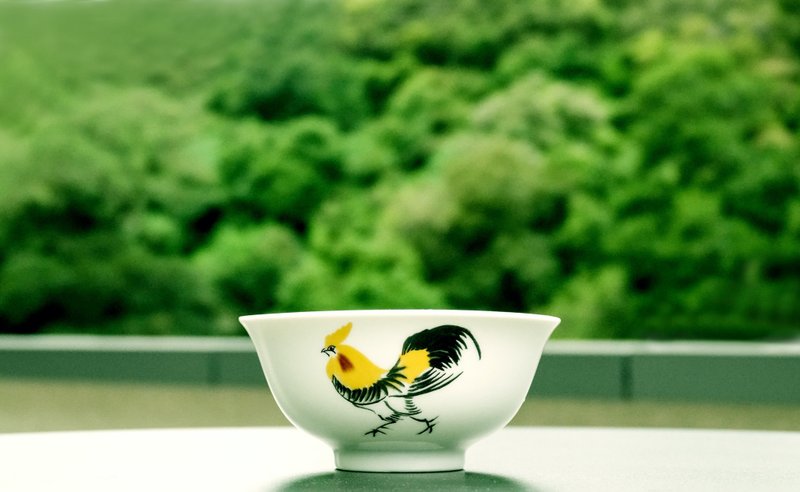 粤东磁厂 - 4 寸半黄色鸡公碗 反口碗 香港彩瓷 人手加彩 - 其他杯子 - 其他材质 黄色