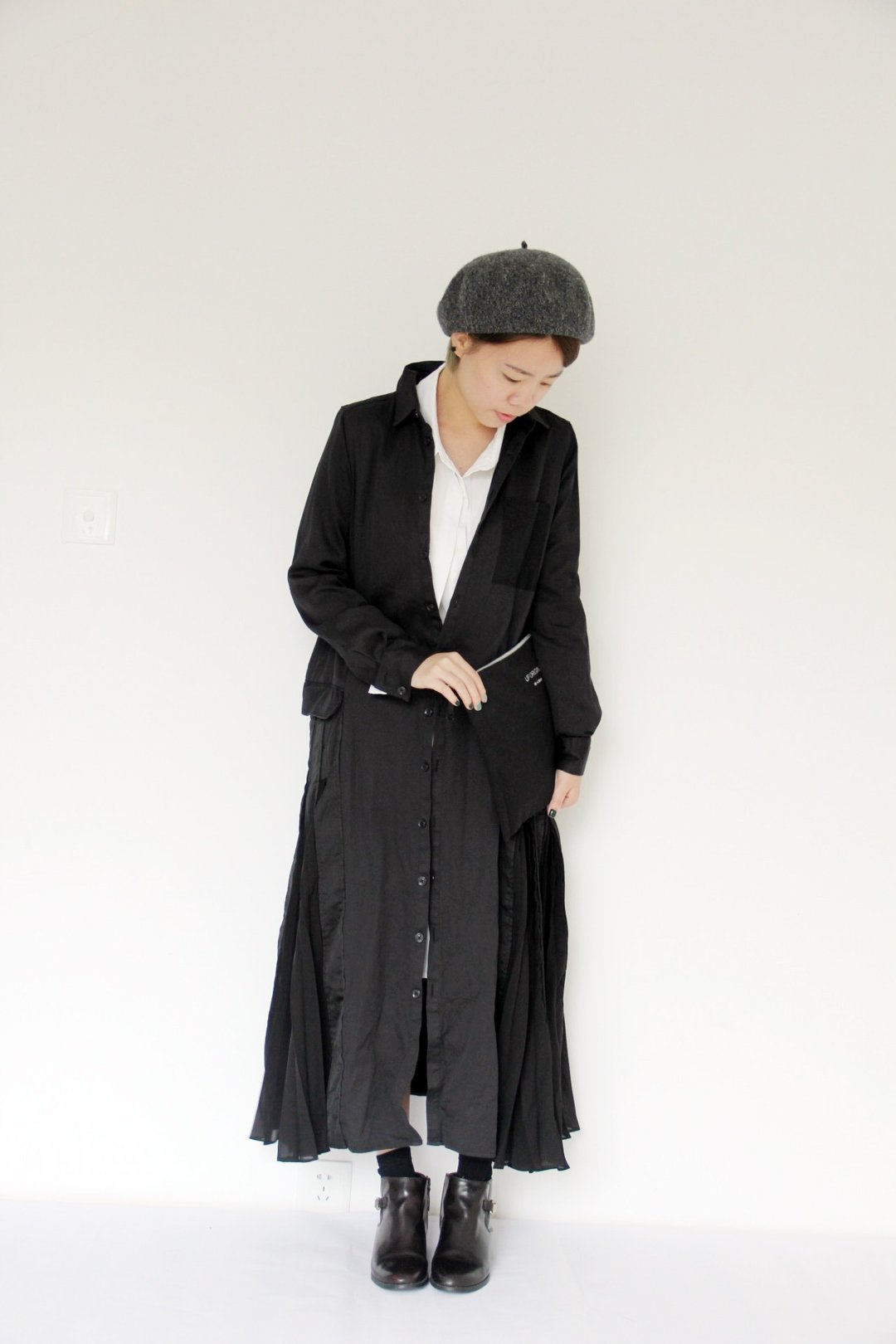 black classic hand bag 经典手拿包-黑色 - 手拿包 - 棉 黑色