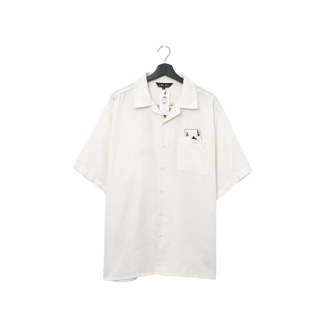 Back to Green- 刺绣短袖衬衫 扑克牌  vintage shirt - 男装衬衫 - 聚酯纤维 