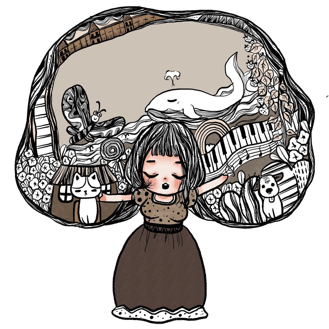 电绘内心世界似颜绘 - 电子手绘真人画像/绘画/插画 - 其他材质 