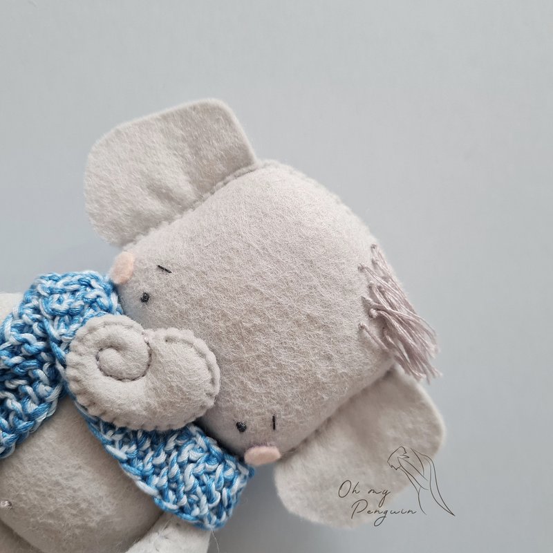 Baby mobile boy with elephant, car, boat, hot air balloon hanging, Felt decor - 玩具/玩偶 - 其他材质 绿色