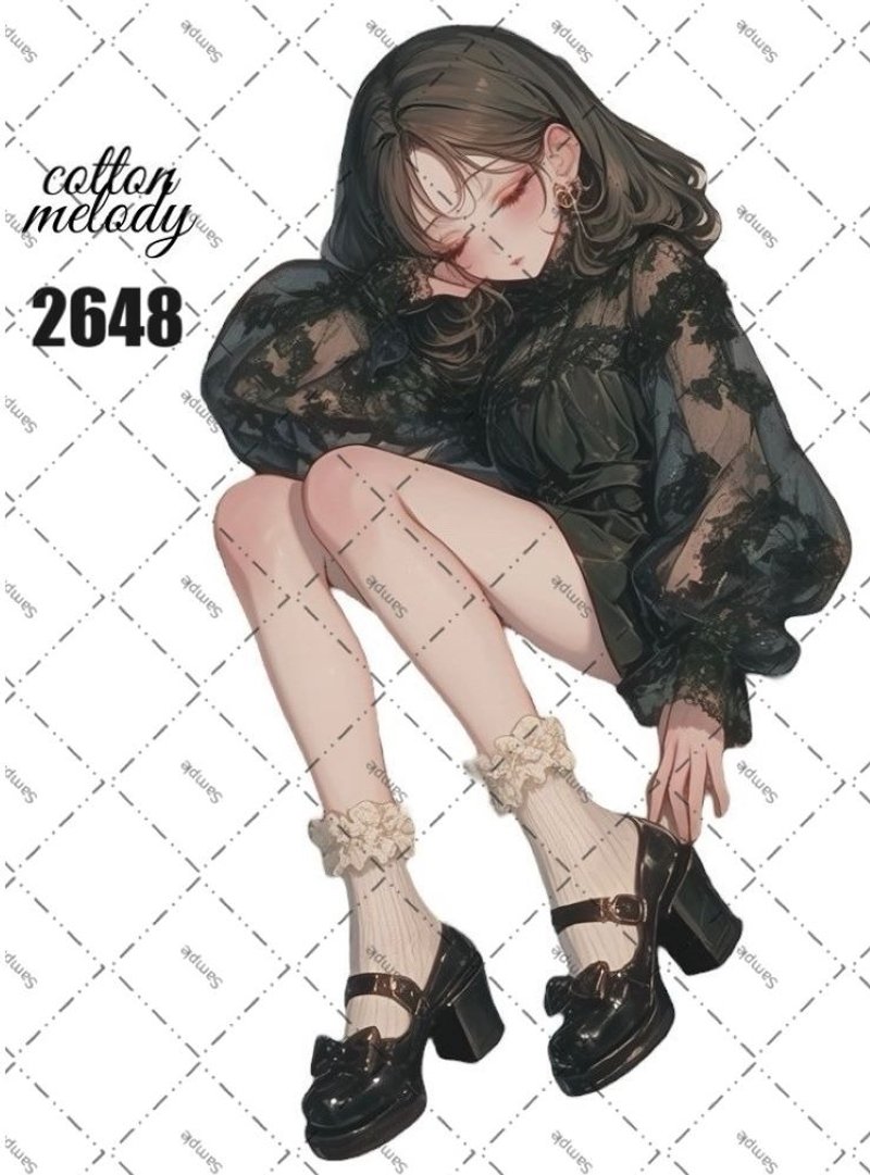 original sticker no.2648 人物贴纸 原创贴纸 原创人物贴纸 装饰贴纸 cotton melody - 贴纸 - 纸 