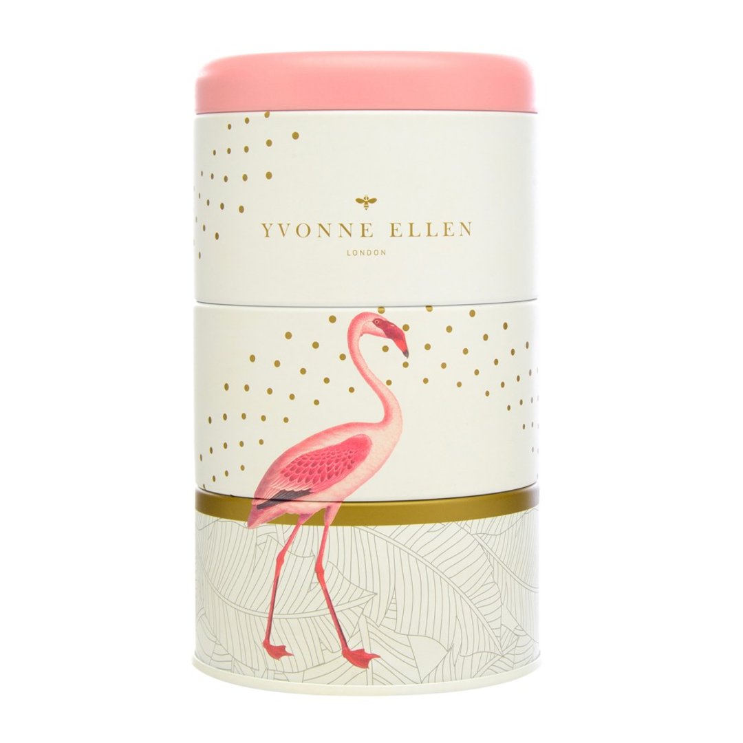 【Portmeirion】Yvonne Ellen | 动物飨宴 三层蜡烛礼盒 红鹤 - 蜡烛/烛台 - 蜡 粉红色