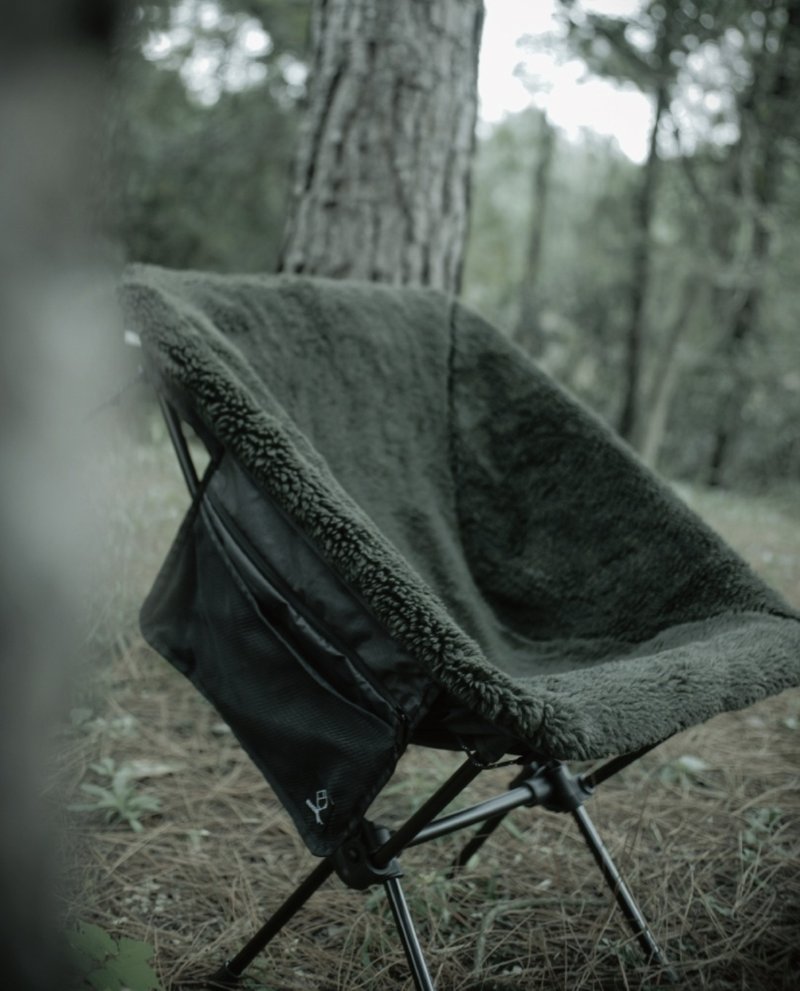 户外露营 羊羔绒 高背月亮椅 Helinox chair two椅套 - 被子/毛毯 - 其他材质 绿色