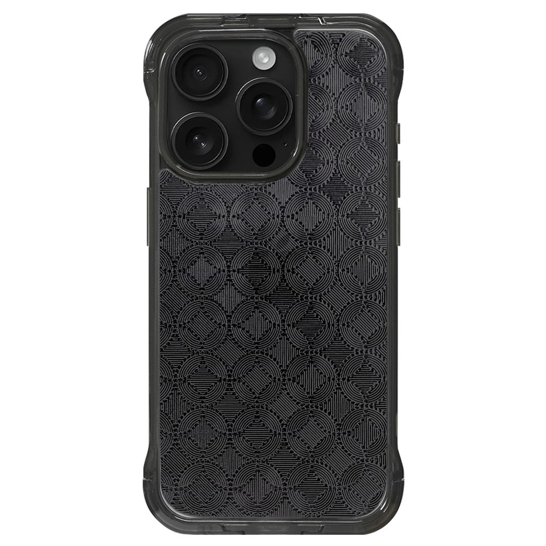 光雕系列 招财进宝 支架壳 标准透黑 iPhone 16 15 14 13 Pro Max - 手机壳/手机套 - 其他材质 透明
