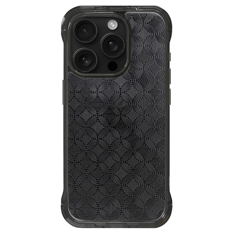 光雕系列 招财进宝 支架壳 标准透黑 iPhone 16 15 14 13 Pro Max - 手机壳/手机套 - 其他材质 透明