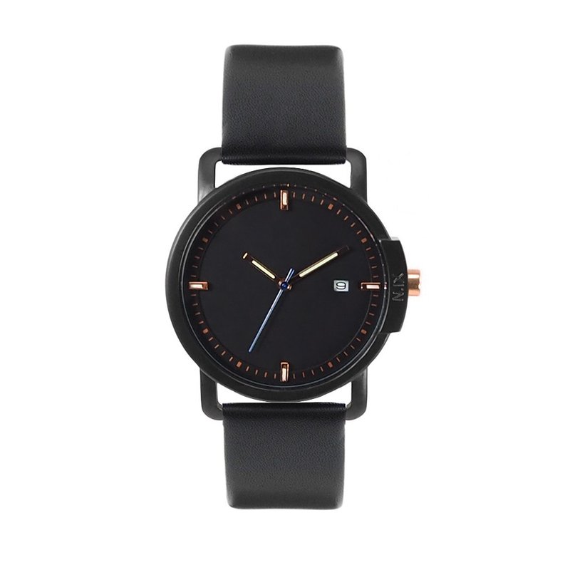 Minimal Watches : Ocean Project - Ocean 04-(Black) - 女表 - 真皮 黑色