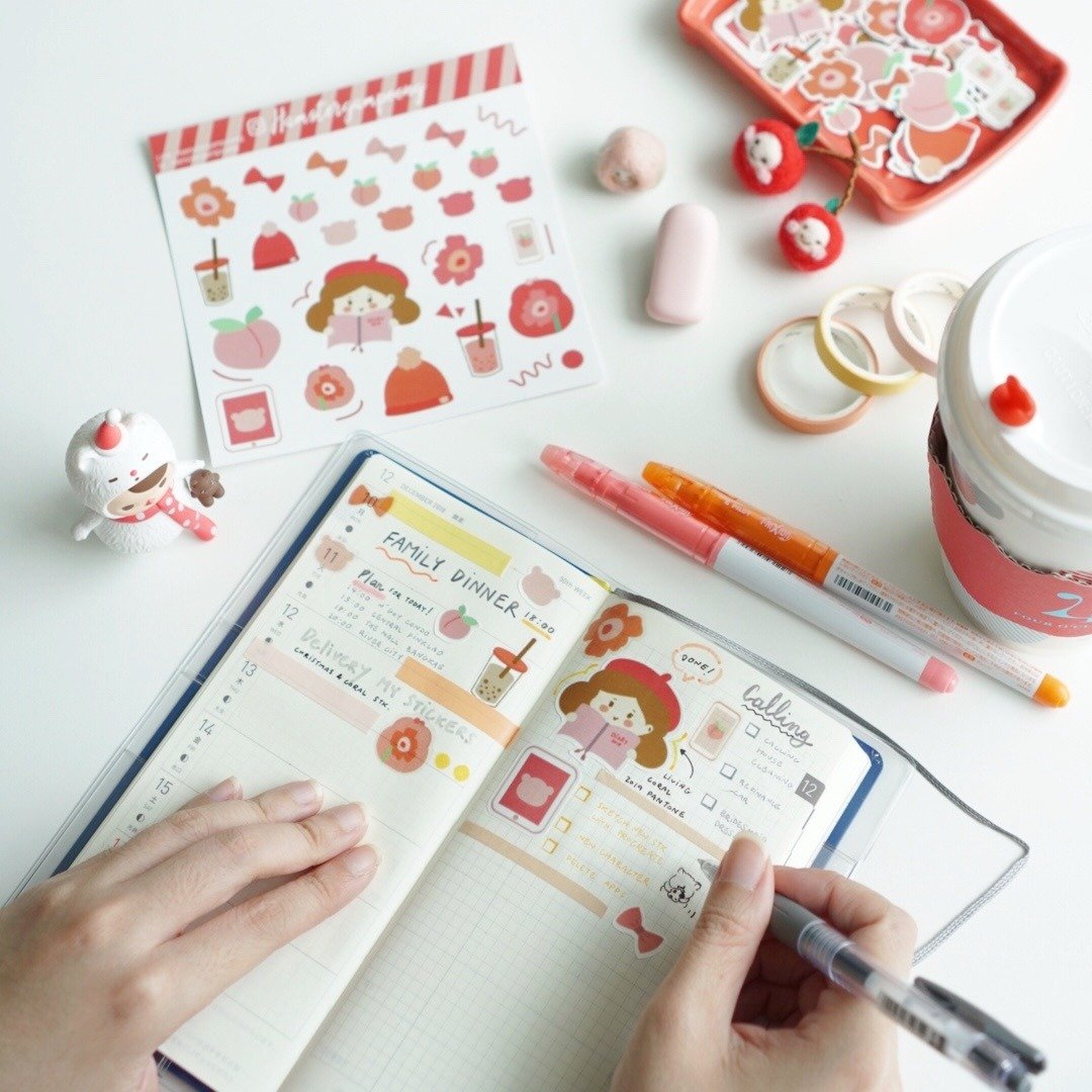 Sticker Coral Tone by Hamstergampoong - 贴纸 - 防水材质 