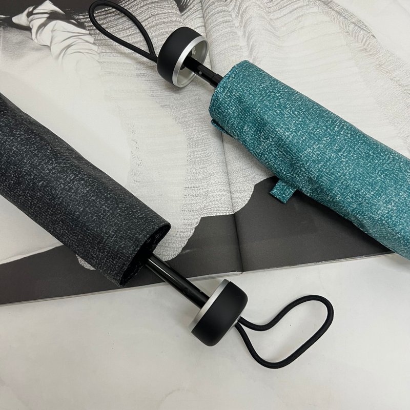 Prolla金属漆 口袋丹宁伞 迷你包必备|奈米超泼水 降温抗UV晴雨伞 - 雨伞/雨衣 - 防水材质 