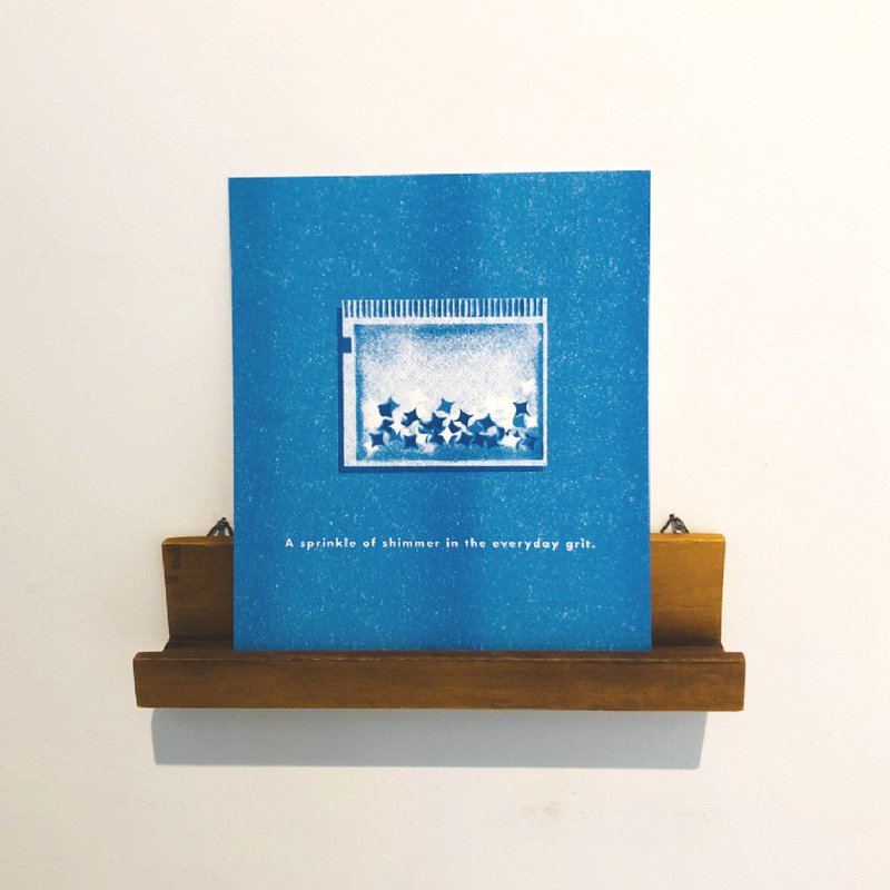 盐 Riso印刷明信片 - 卡片/明信片 - 纸 银色