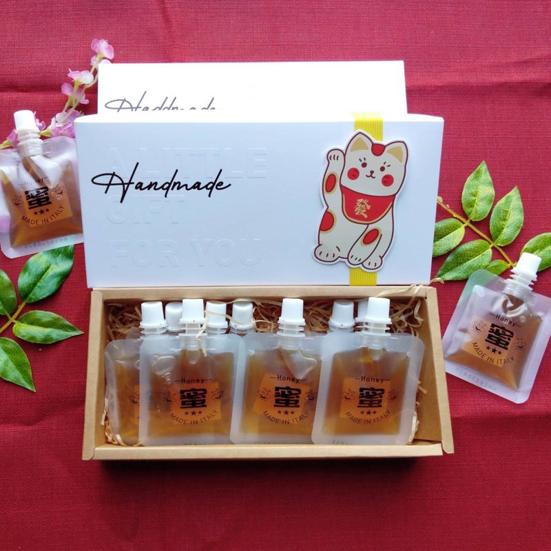蜜糖礼盒-台湾龙眼蜂蜜随身包礼盒- - 蜂蜜/黑糖 - 新鲜食材 