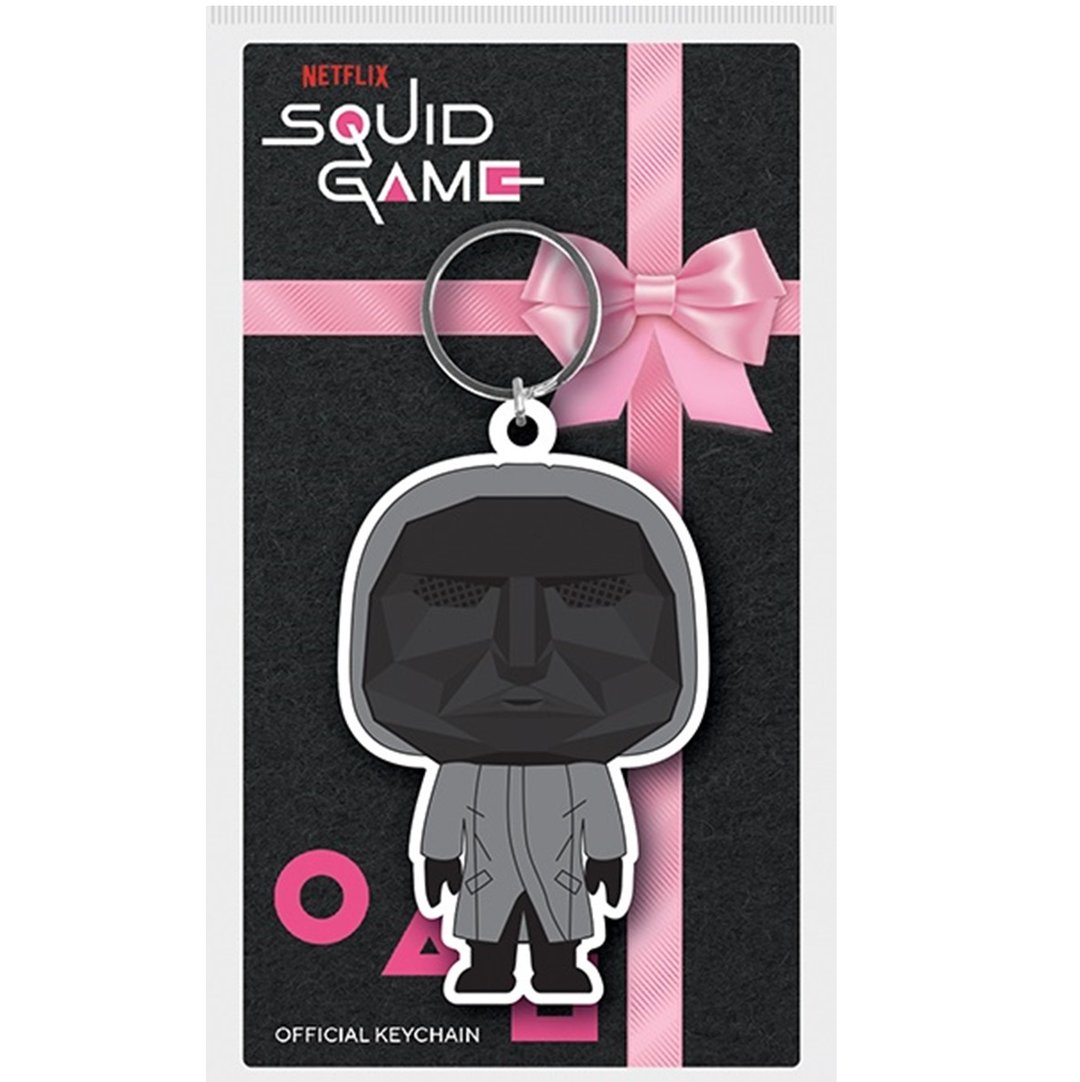 【鱿鱼游戏】Squid Game 黑衣人橡胶钥匙圈 - 钥匙链/钥匙包 - 橡胶 灰色