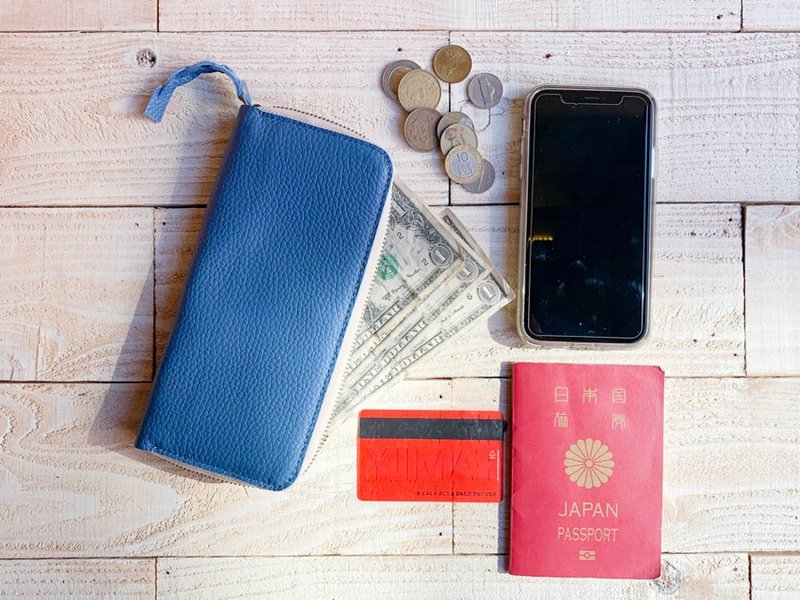 CLAY　鮮やかな海の色ターコイズブルー　クレイジップ長財布　収納たくさん便利　CZW-TWT-T - 皮夹/钱包 - 真皮 蓝色