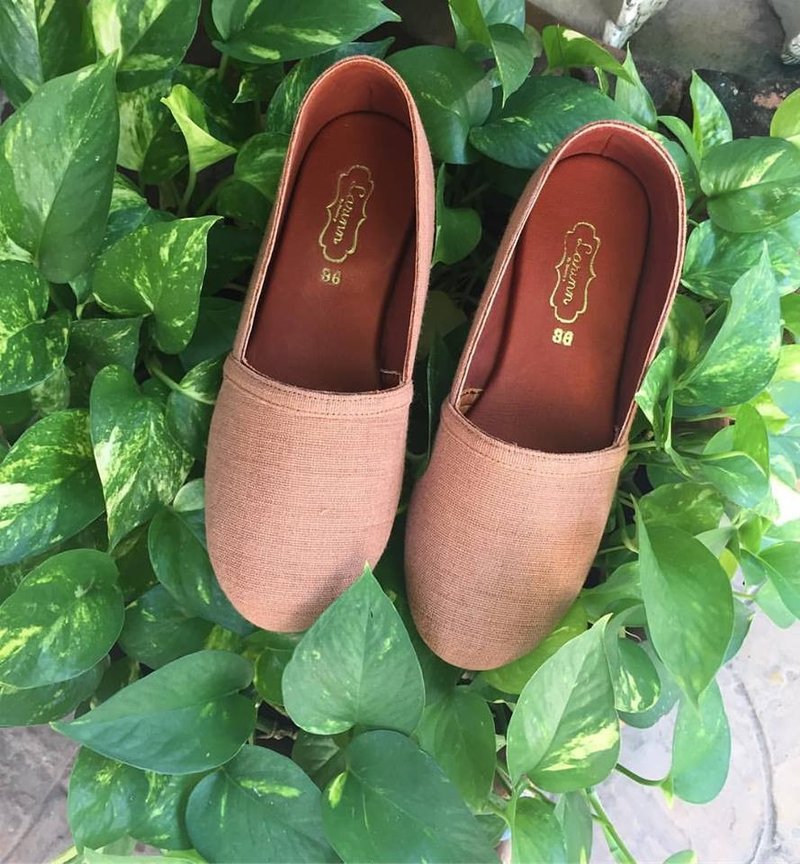 Candyfloss Shoes - 女款休闲鞋 - 棉．麻 咖啡色