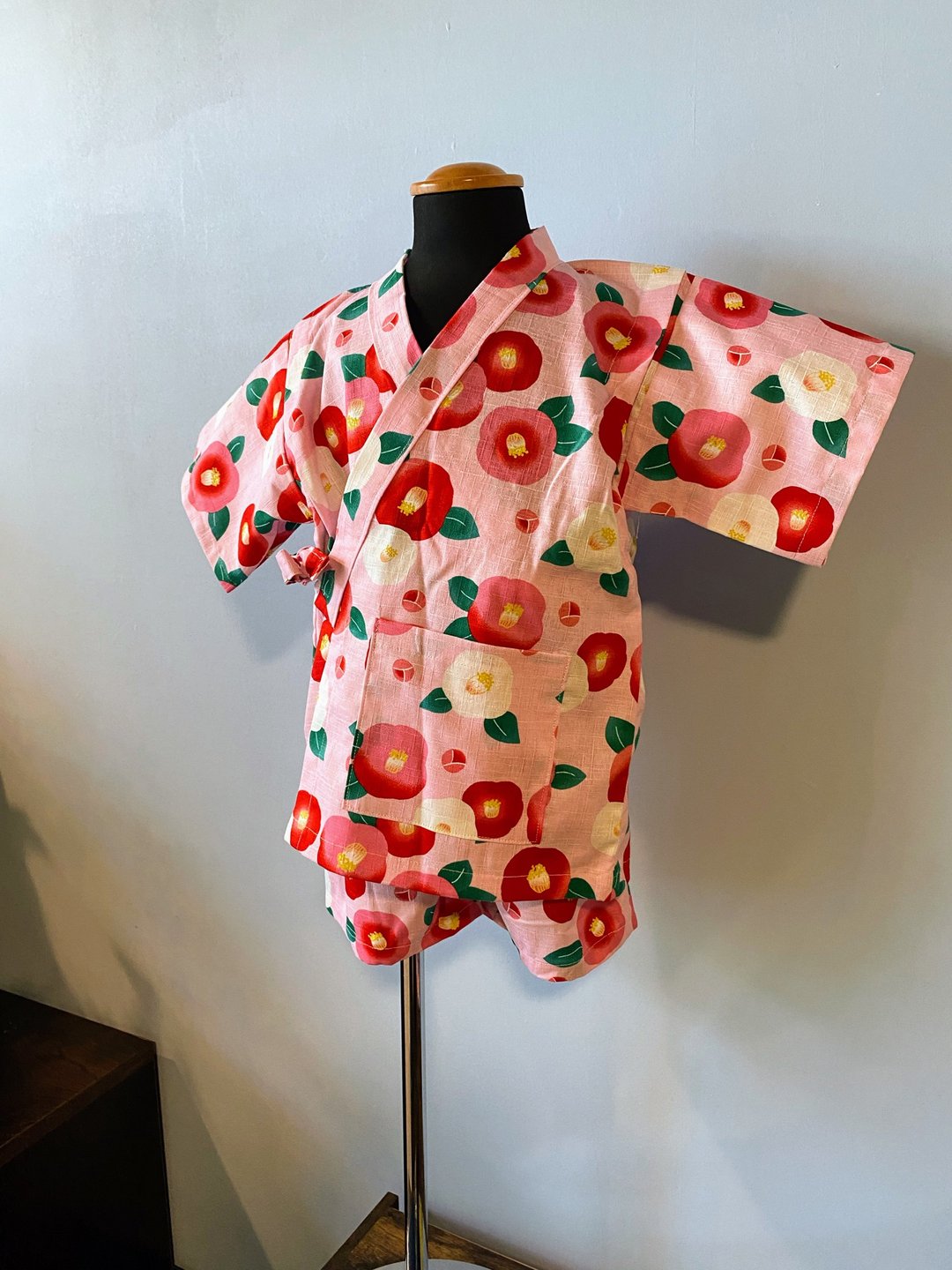 Children Jinbei Japanese style Jinbei children 90cm - 童装上衣 - 棉 粉红色