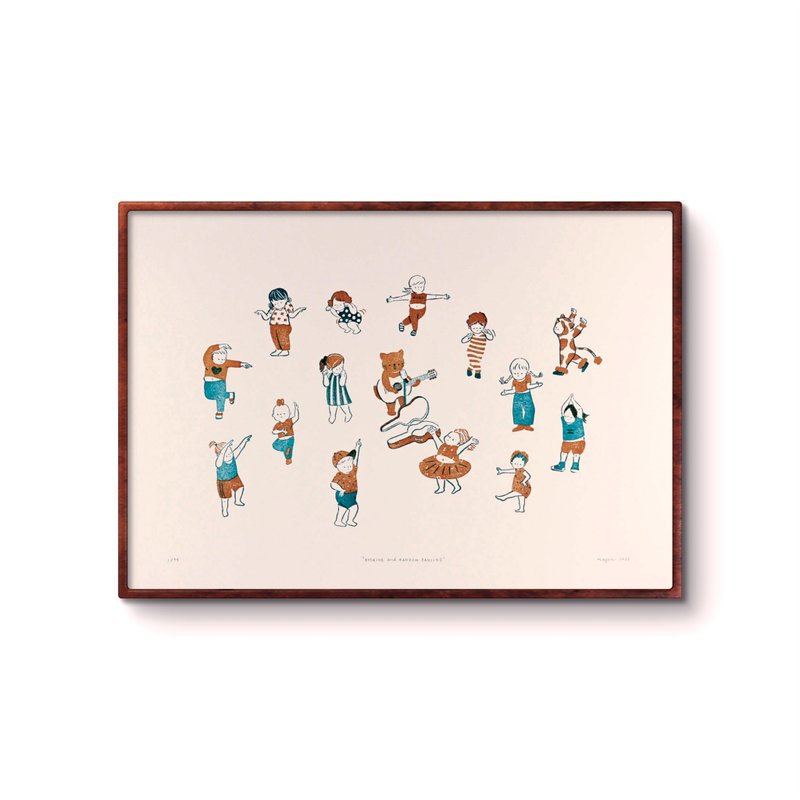 Busking and Random Dancing Letterpress A3 版画 - 海报/装饰画/版画 - 纸 