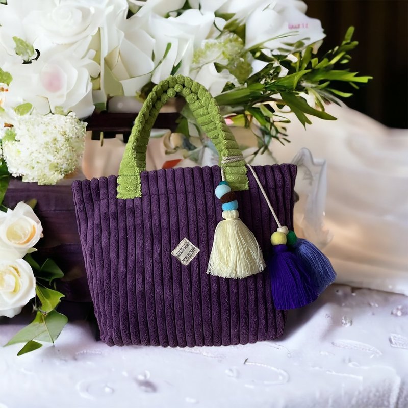 Carrying bag - 手提包/手提袋 - 棉．麻 紫色