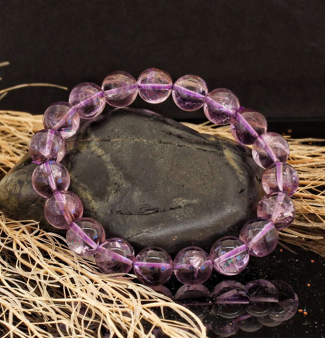 紫阿赛斯特莱 11.5mm 水晶手链 ( Azeztulite 11.5mm Bracelet ) - 手链/手环 - 水晶 