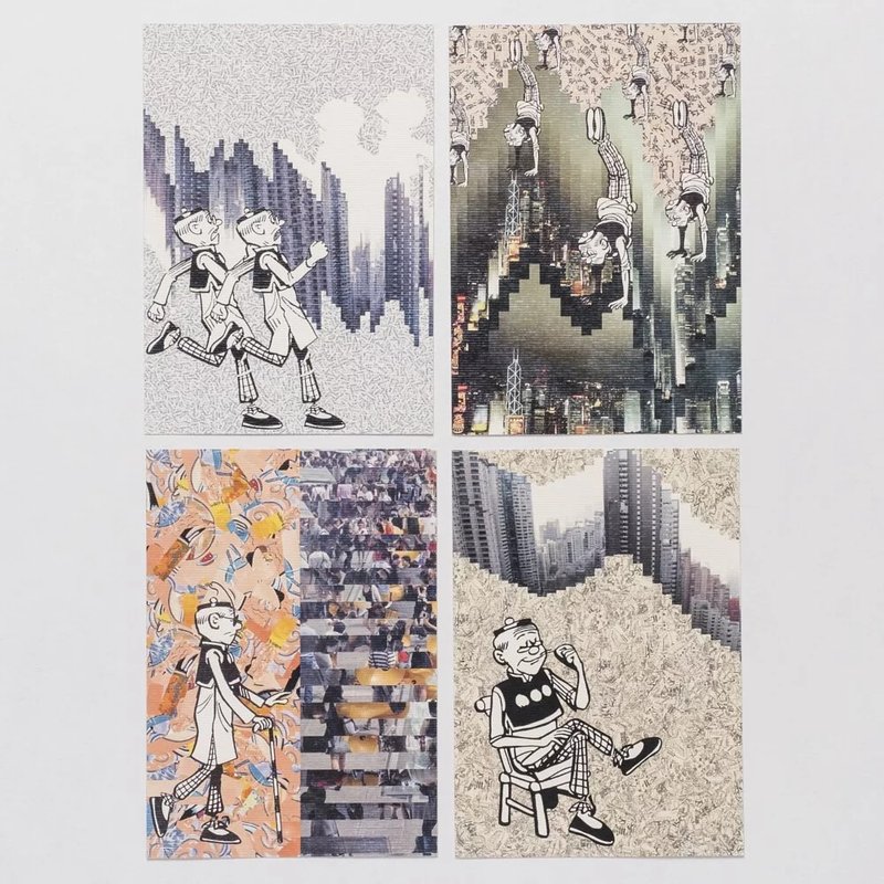 【老夫子 HK】明信片 - 就系香港 X 王泽 (A) - 卡片/明信片 - 纸 