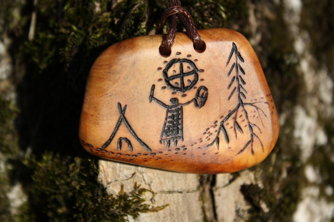 Pendant Tree of Life Birch burl Tree of shaman Talisman Amulet Forest style - 项链 - 木头 