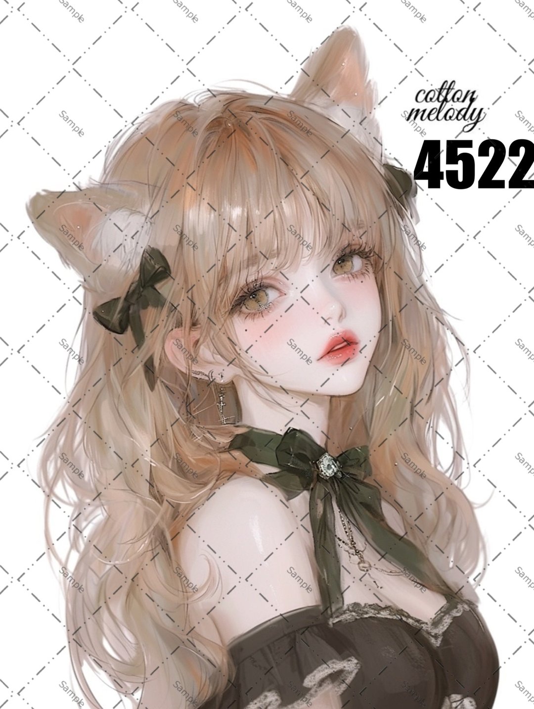 original sticker no.4522 人物贴纸 原创贴纸 原创人物贴纸 装饰贴纸 cotton melody - 贴纸 - 纸 