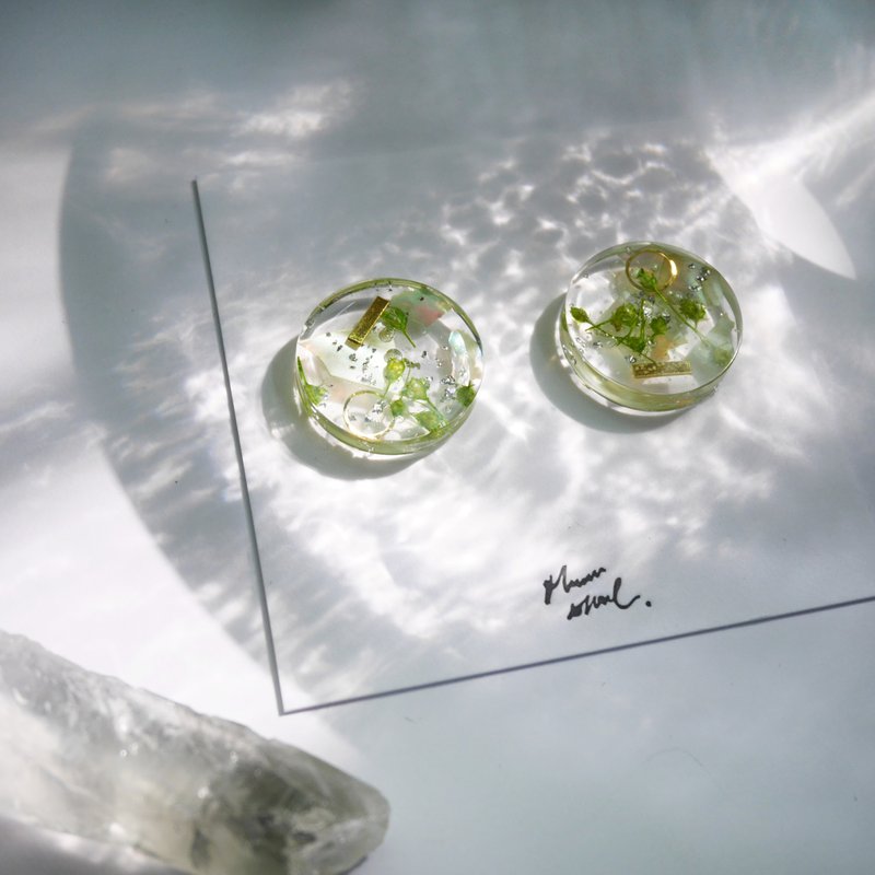 耳环 ピアス / イヤリング  | 青草 - 耳环/耳夹 - 树脂 绿色