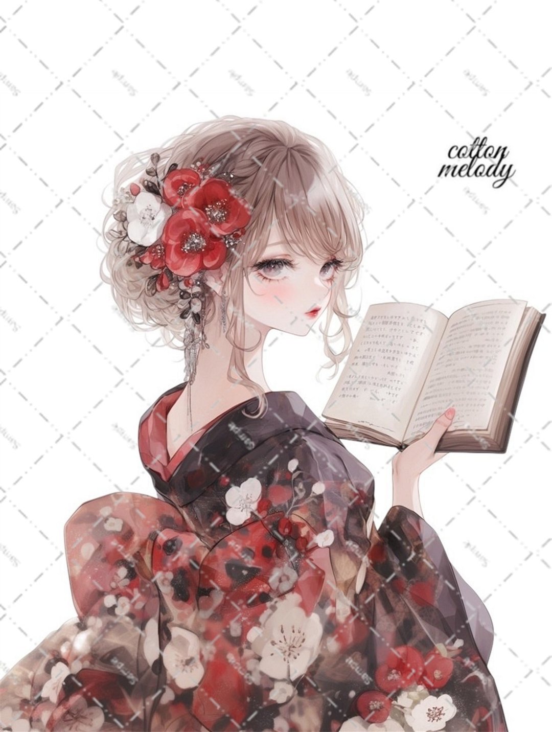 original sticker no.6179 人物贴纸 原创贴纸 人物贴纸 女孩贴纸 原创人物贴纸 - 贴纸 - 纸 