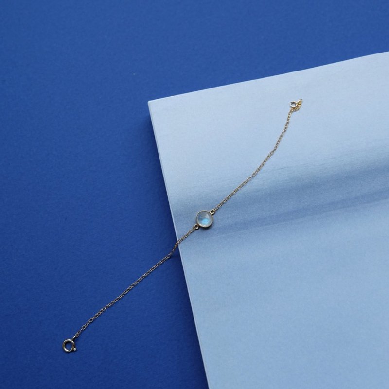 一千零一夜 天然月光石14kgf注金手鏈 - 手链/手环 - 宝石 