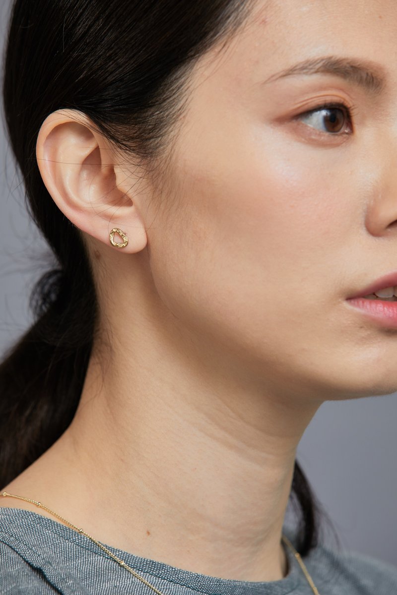 黄铜耳环_结绳三角_公平贸易 - 耳环/耳夹 - 铜/黄铜 金色