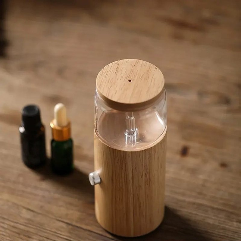 【品菲特PINFIS】玻璃实木扩香仪-直筒型(赠天然精油甜橙+茶树) - 香薰/精油/线香 - 玻璃 