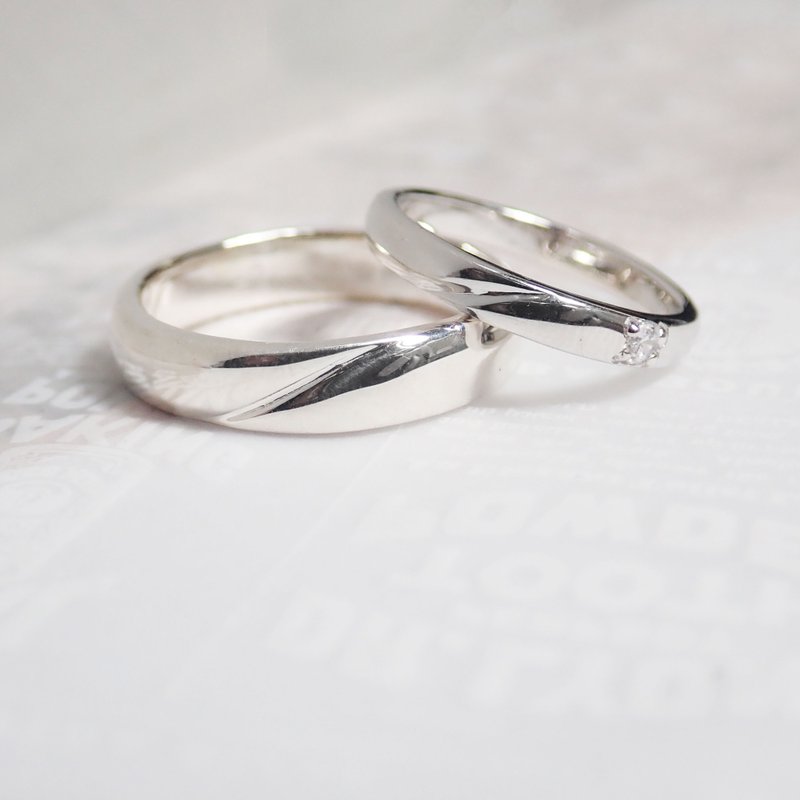 【比法一生】纯银情侣对戒—风景 纯银925手作饰品 - 对戒 - 银 银色