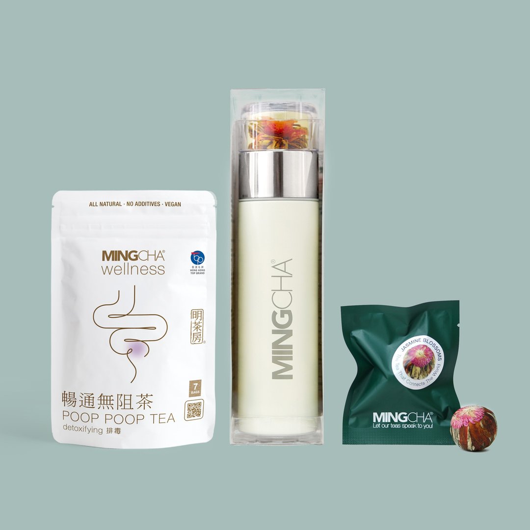 明茶房 保温泡茶瓶(泡茶神器)套装 - 茶 - 纸 白色
