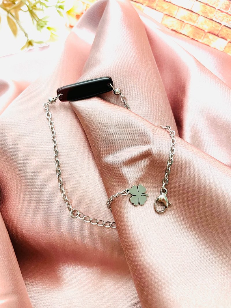 琉璃手链 医疗钢手链 柔美手链 日常百搭 - 手链/手环 - 琉璃 紫色