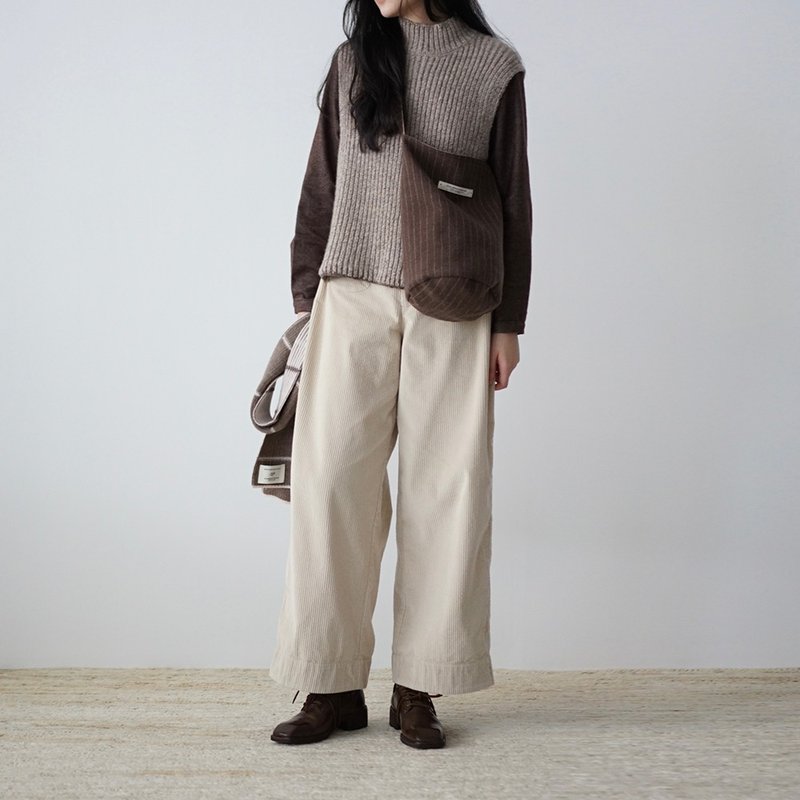 Turtleneck Cashmere Vest - 女装针织衫/毛衣 - 羊毛 咖啡色