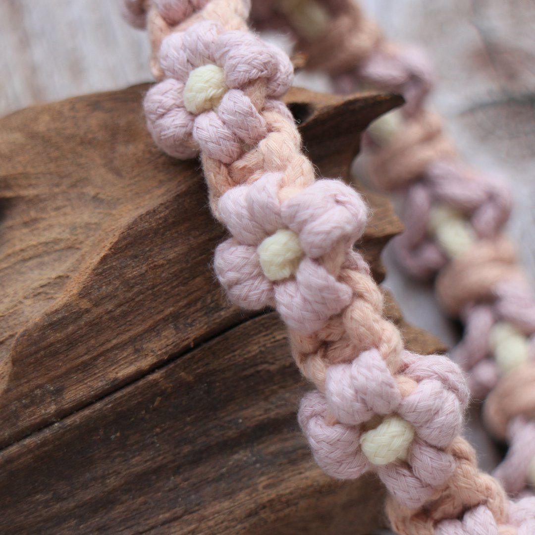 Macrame 花花手机挂绳 手机绳 编织小花 手机腕带 包包吊饰 钥匙 - 挂绳/吊绳 - 棉 