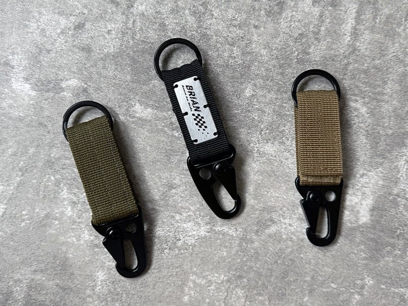 HANS'HAND 高磅织带 手工定制化金属名牌 多用途挂扣钥匙圈 - 钥匙链/钥匙包 - 尼龙 多色