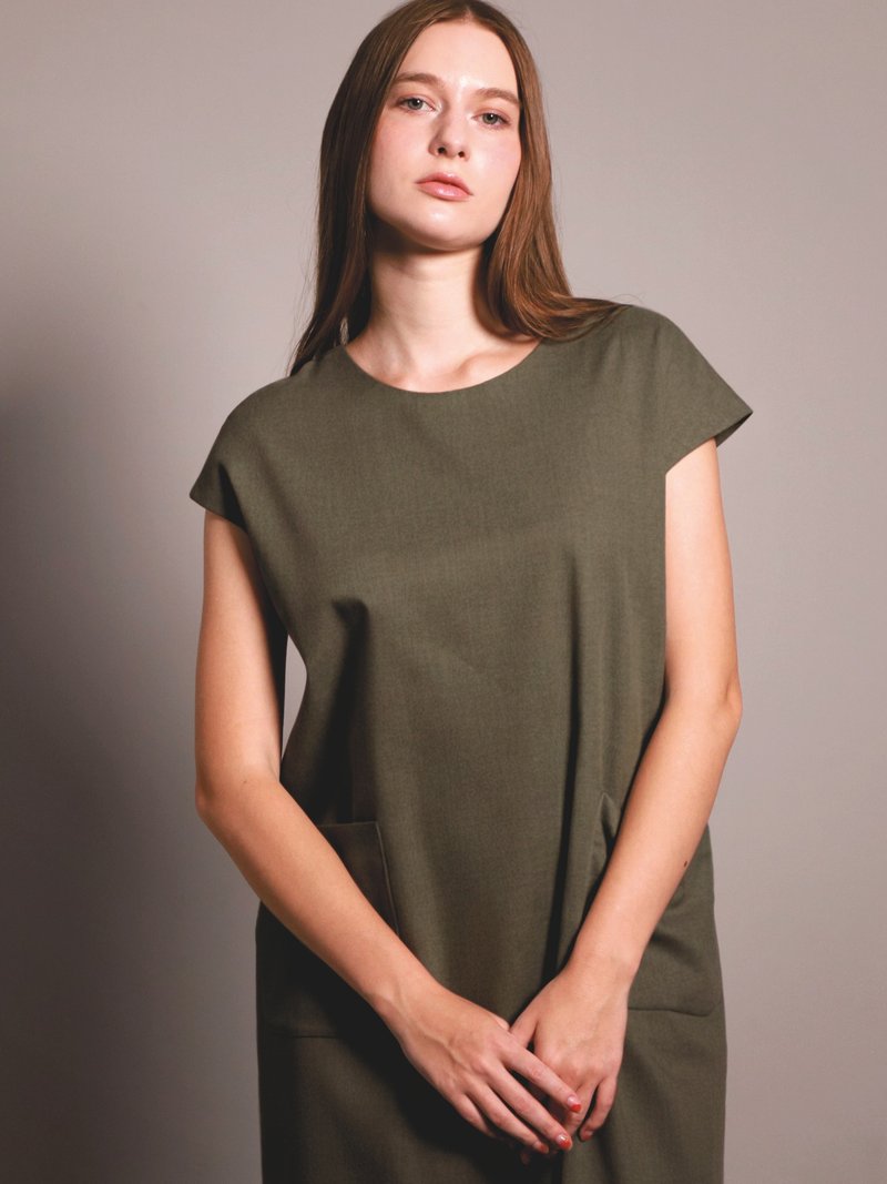 上班连身裙，特殊织法棉质，易于打理，不易皱，可机洗，S-XL 尺码，穿着舒适。 - 洋装/连衣裙 - 棉．麻 多色