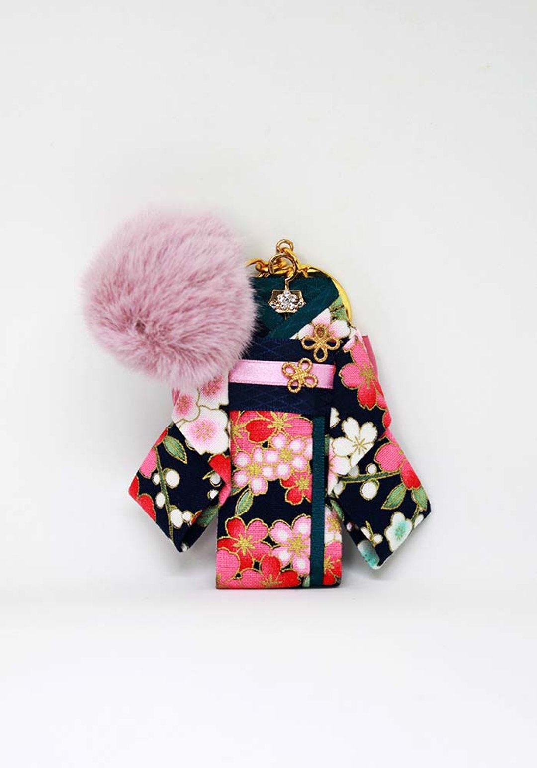 【钥匙圈/吊饰】 日式和风烫金布  手工和服吊饰 - 花布款 - 钥匙链/钥匙包 - 其他材质 多色