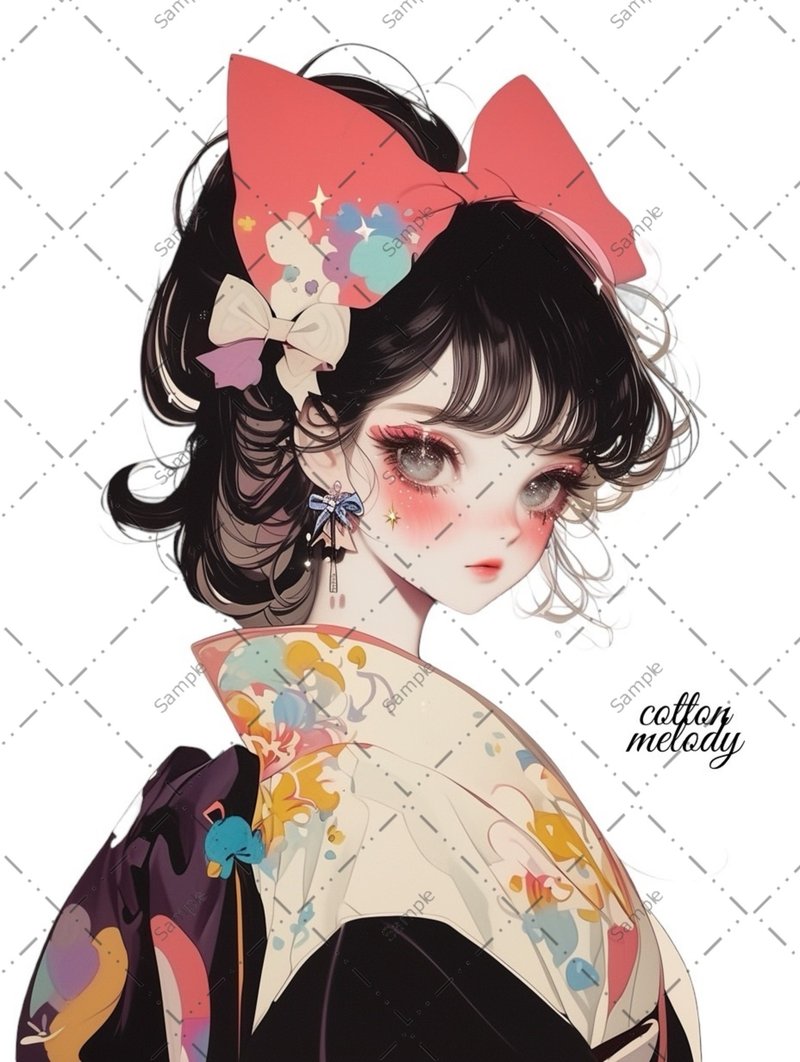 original sticker no.929 人物贴纸 原创贴纸 人物贴纸 女孩贴纸 原创人物贴纸 - 贴纸 - 纸 